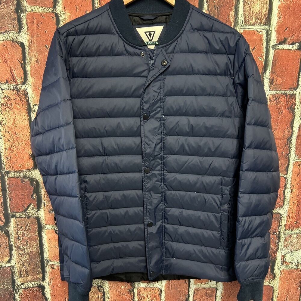 VISSLA Navy Quilted Puffer Jacket